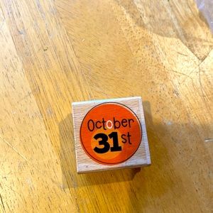 New Oct 31st wooden stamp
